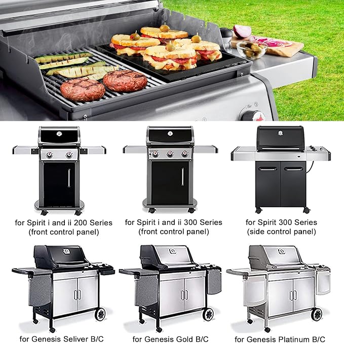 GasSaf 7658 Griddle for Weber Spirit 200 300, Grill Pan for Spirit II E-210 - Image 4