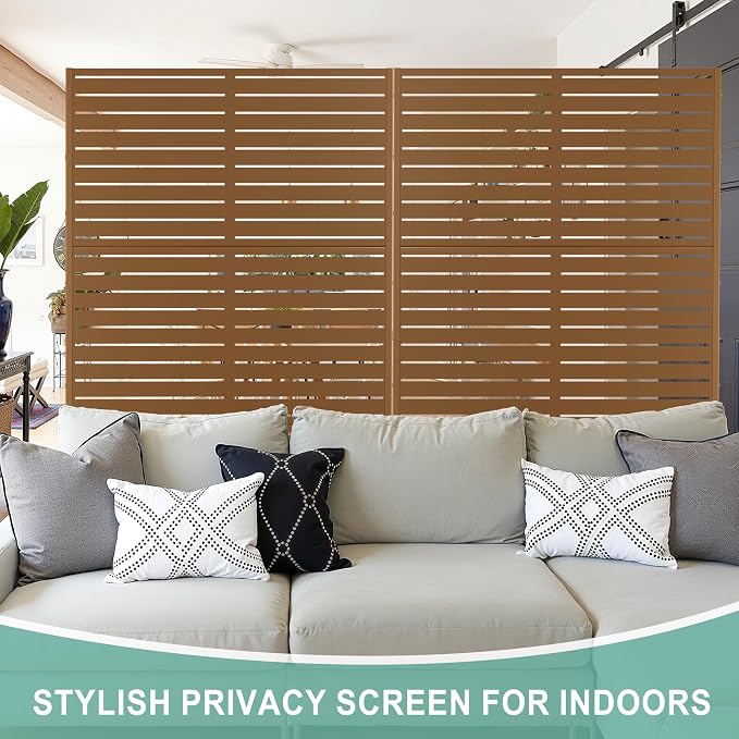 Metal Privacy Screen for Outdoor & Indoor Use, Free Standing Privacy Screen for - Image 6