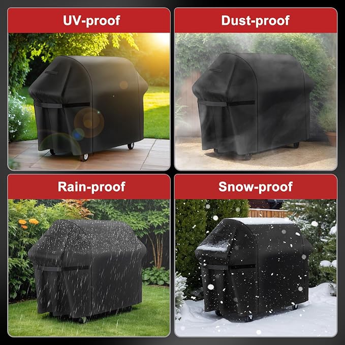 LBTING Grill Cover, 75-inch Heavy Duty 300D Oxford Waterproof Windproof UV - Image 6