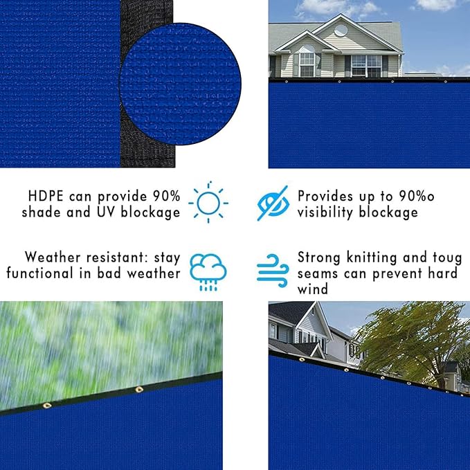 UPGRADE Privacy Screen 4' x 50' Fence Commercial Shade Cover - Image 5