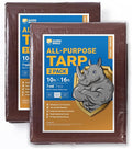 GUARD SHIELD Brown/Green Tarp 10x16 Feet Medium Duty Outdoor Waterproof Multi by GUARDSHIELD