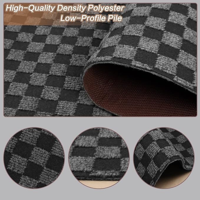 4' x 35' Runner Rugs with Rubber Backing, Indoor Outdoor Utility Carpet Runner - Image 2