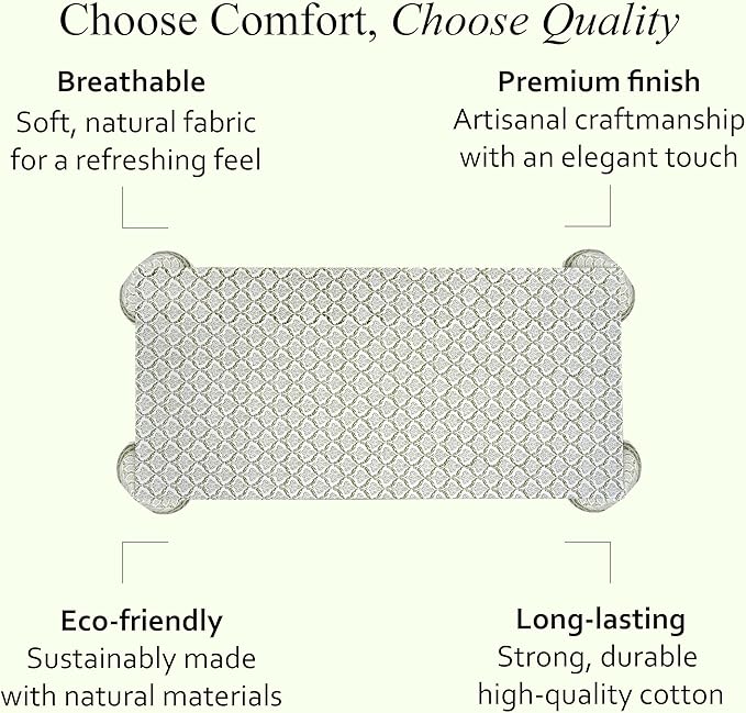 CPC Fern Regal Tablecloth 100% Cotton 60x60 Inch Indian Block Print Rectangle - Image 6