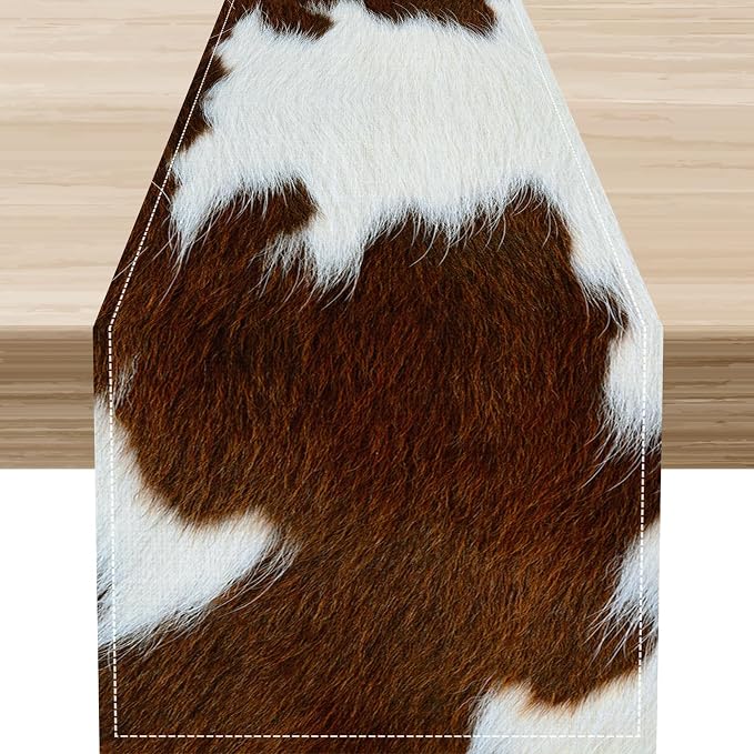 Cow Print Table Runner by Unknown
