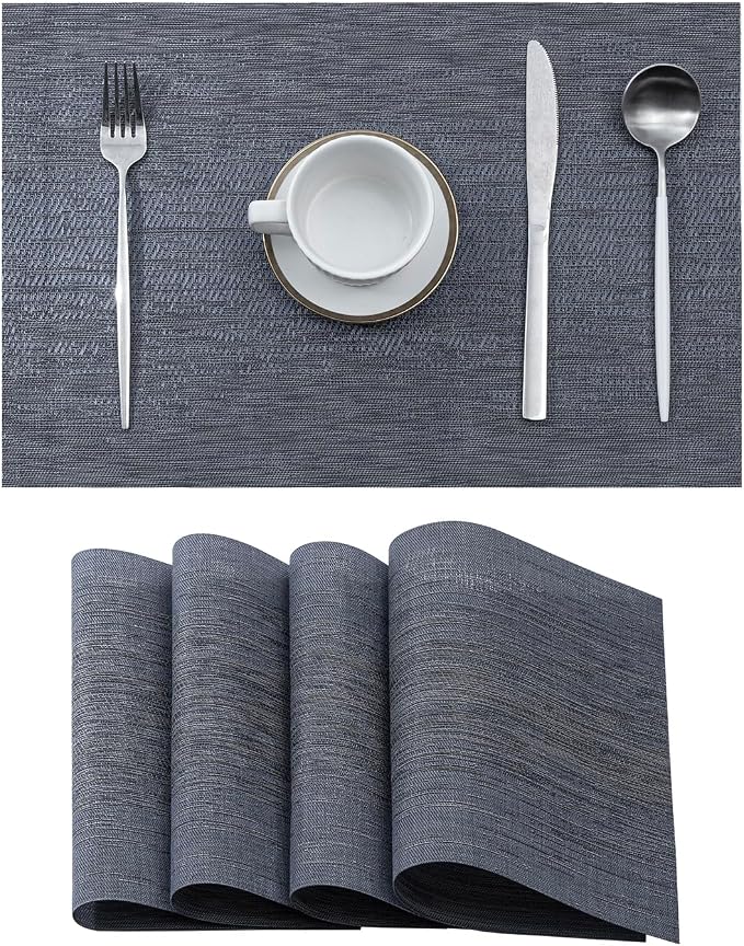 Leetaltree Denim Blue Placemats Set of 4 by Leetaltree-ArtatEveryTable