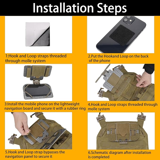 Tactical Phone Holder Available in Full Size Plate Carrier Phone Mount Adjust - Image 5