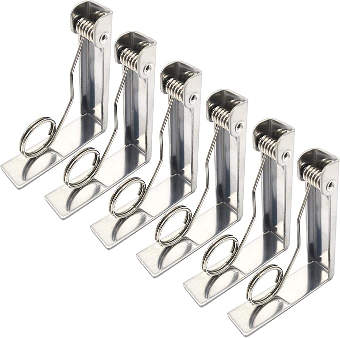 Tablecloth Clips 12 Packs Picnic Table Clips Stainless Steel Tablecloth Cover - Image 6