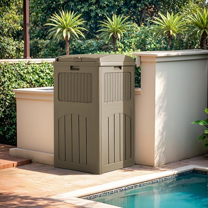 Devoko 33 Gallon Outdoor Trash Can, Hideaway Garbage Bins - Image 4