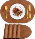 ADRIMER Placemats, Heat Resistant Oval Placemats Set of 4 Washable 12 x 17 Inch by Adrimersdreamistobeanindispensablecompanioninyourlife