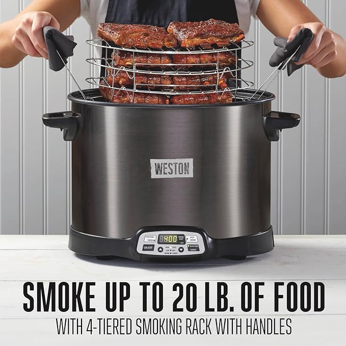 WESTON BRANDS 2-in-1 XL Programmable Slow Cooker & Electric Indoor Smoker - Image 4