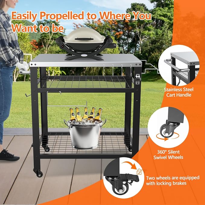 Stainless Steel Pizza Oven Table - Image 6