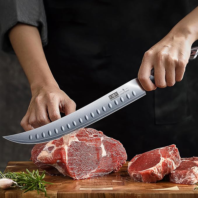 HOSHANHO Carving Slicing Knife, 10 Inch Japanese High Carbon Steel Brisket Knife - Image 7