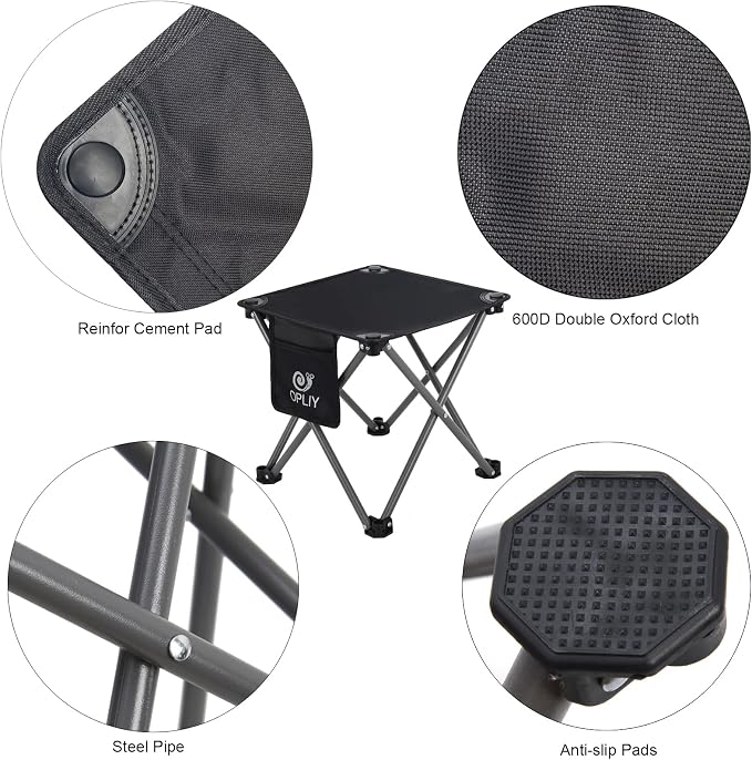 Opliy Camping Stool 2 Pack, 13 Inch Portable Folding Stool - Image 5