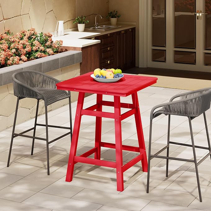 Costaelm Outdoor Bar Table, Patio Bistro Dining Pub Table - Image 2