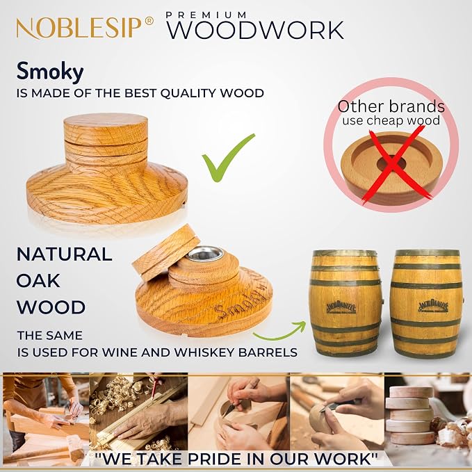 NOBLESIP® Whiskey Bourbon Smoker Kit  Smoky bar Set. Made from - Image 6