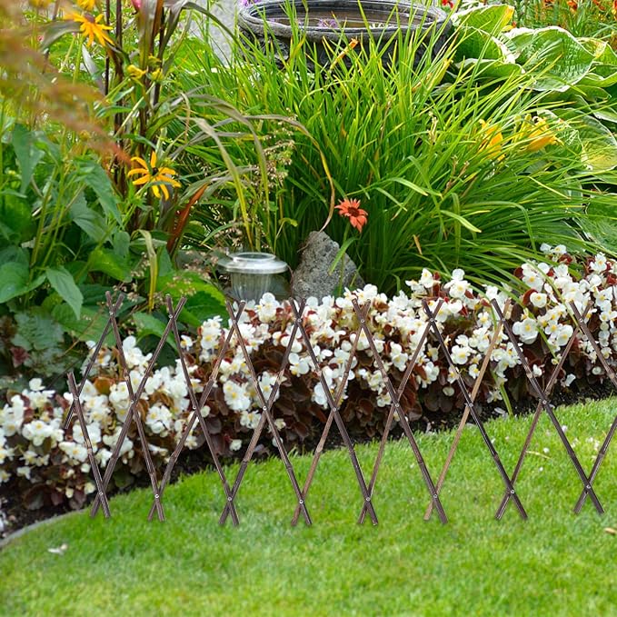 Adjustable Purple Outdoor Fence Panel 30-Inch High X 180-Inch Wide Garden Yard - Image 5