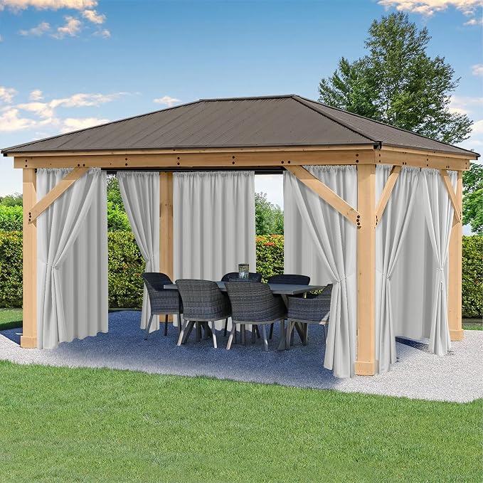 HolidayIdeas Outdoor Patio Curtains Waterproof by HolidayIdeas