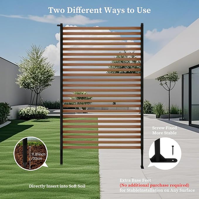 Outdoor Privacy Screens, 3.28FT X 6FT Decorative Privacy Fence Panels - Image 5