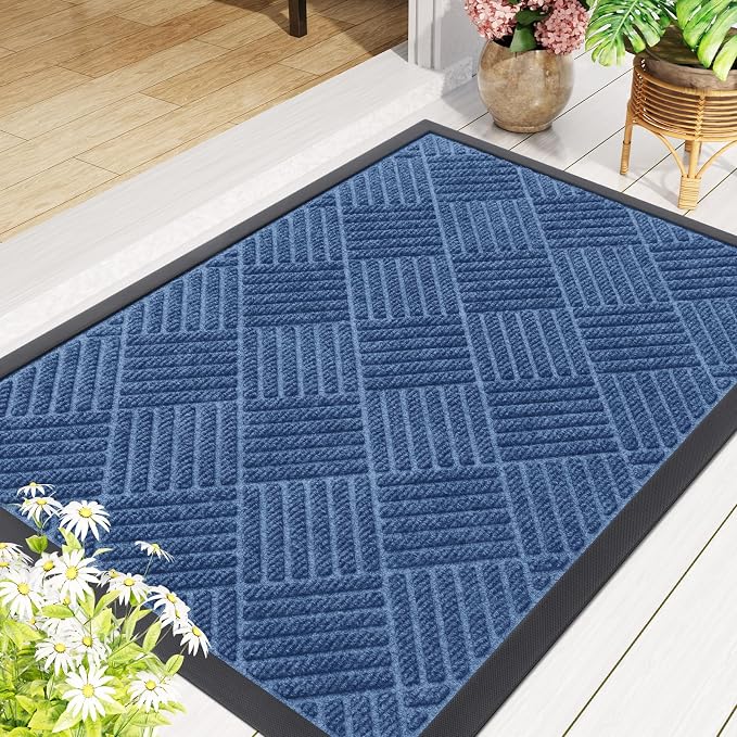 Smiry Front Door Mat Outside Entrance, Heavy Duty Outdoor Indoor Mat, Natural - Image 8