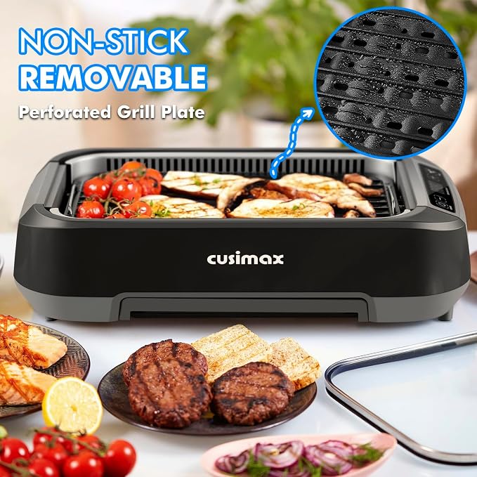 CUSIMAX Smokeless Indoor Grill, 1500W Electric Grill Korean BBQ Grill - Image 2