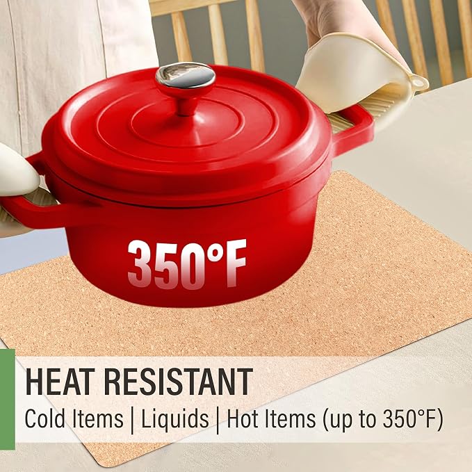 RIMONA'S Heat Resistant Cork Placemats Set of 4 - Image 2