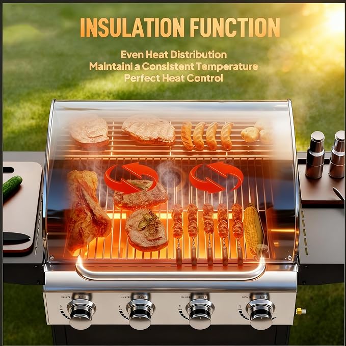 ROVSUN 4-Burner Propane Gas BBQ Grill - Image 4
