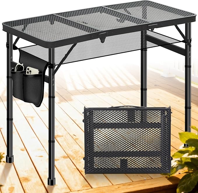 DeeprBetter Folding Camping Table, 3ft Camping Table Aluminum Folding Table by DeeprBetter