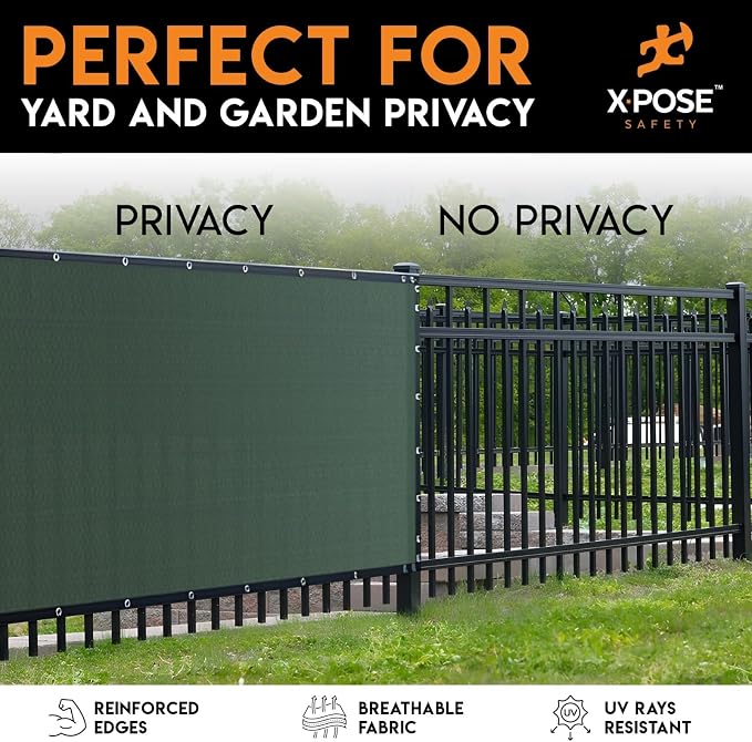 Xpose Safety Privacy Fence Screen 4’ x 50’ – Heavy Duty Green Mesh - Image 2