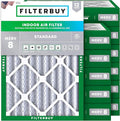 Filterbuy 12x18x4 Air Filter MERV 8 Essential Dust & Allergy Defense, by Filterbuy