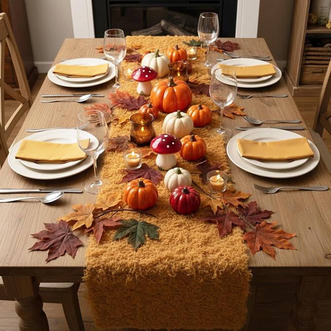 Zeyune 2 Pcs Fake Moss Table Runner - Image 5
