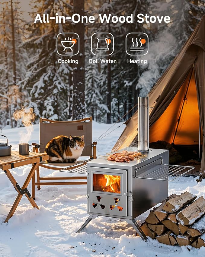 Sauna Hot Tent Stove, Camping Wood Burning Stove - Image 7