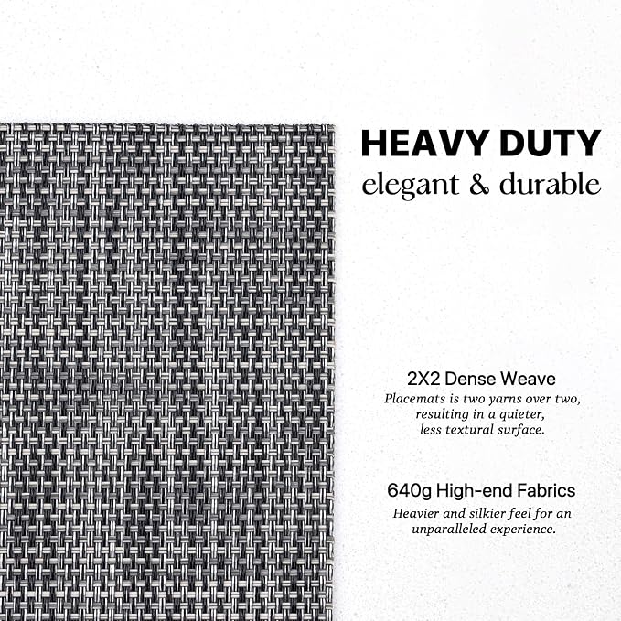 LEXMORE PlaceMats Set of 12 Vinyl/Plastic Woven Place Mats - Image 3