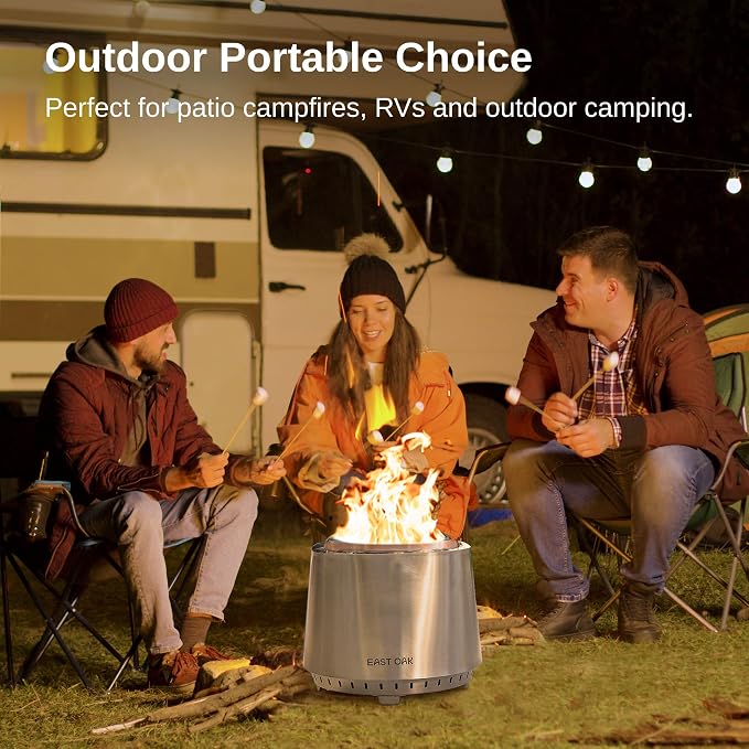 EAST OAK Camber Smokeless Fire Pit 17'' - Image 4