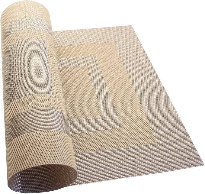 PIGCHCY Placemats Set of 6, Washable Woven Vinyl Kitchen Table Mats Non Slip - Image 7