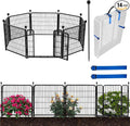 ADAVIN 32 in Garden Fence with Low Threshold Door, 14 Panels Total 31Ft Dog by ADAVIN