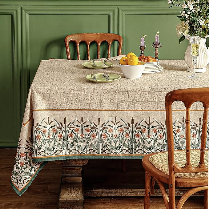patdrea Designer Vintage Linen Small Table Cloth - Image 8