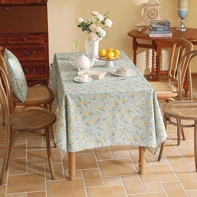 patdrea Designer Linen Green Tablecloth - Image 5