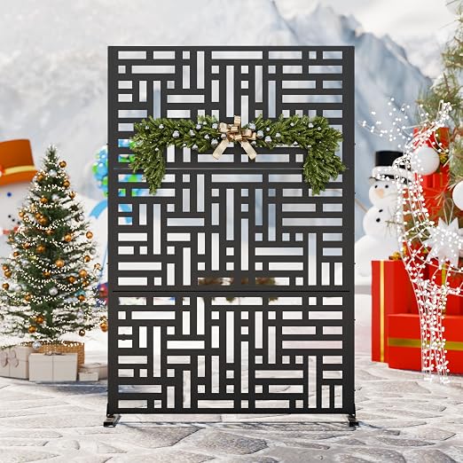 Casaphoria 72" H x 47" W Metal Outdoor Privacy Screen, Freestanding Decorative by Casaphoria