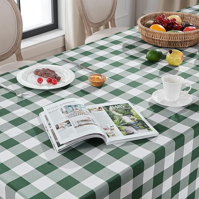 Softalker Gingham Checkered Tablecloth Rectangle - Image 3
