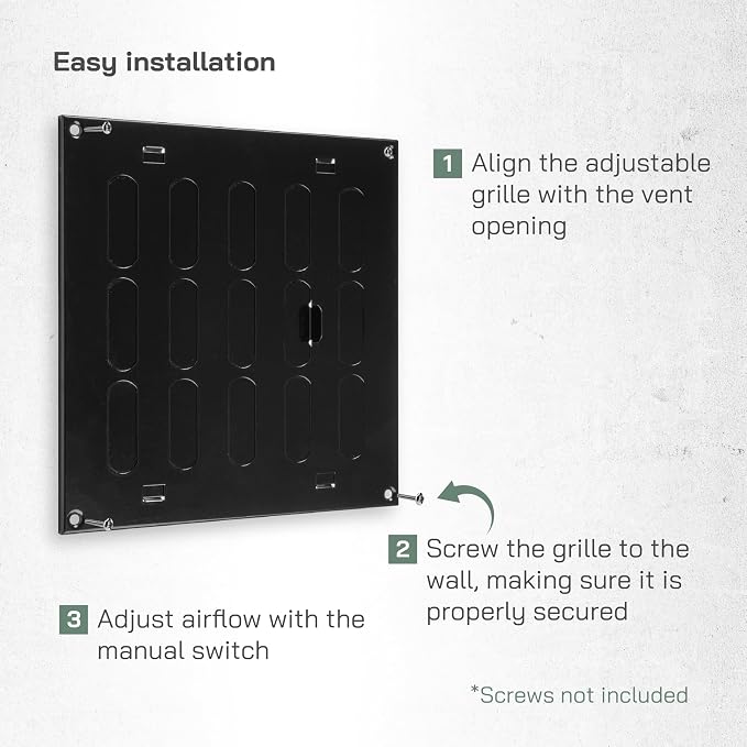 Vent Systems 8" x 8" Inch Metal Air Vent Grille - Image 4