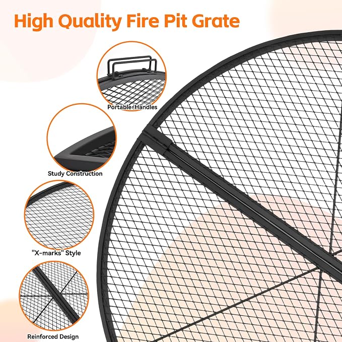 X-Marks Fire Pit Cooking Grill Grate - Image 4