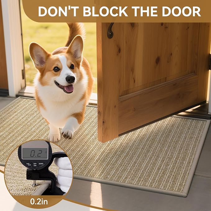 Front Door Mat 31"x47", Heavy Duty Waterproof Dirt Trapping Non-Slip Doormats - Image 4