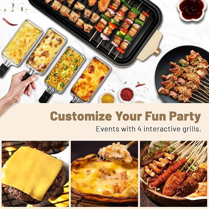 Pukomc Electric Indoor Grill, 2 in 1 Indoor Grills - Image 4