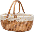 G GOOD GAIN Wicker Picnic Basket by GGOODGAIN