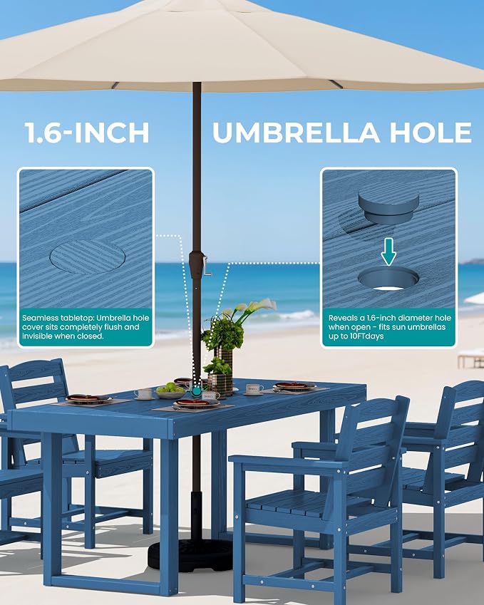 SERWALL HDPE Outdoor Dining Set - Image 5