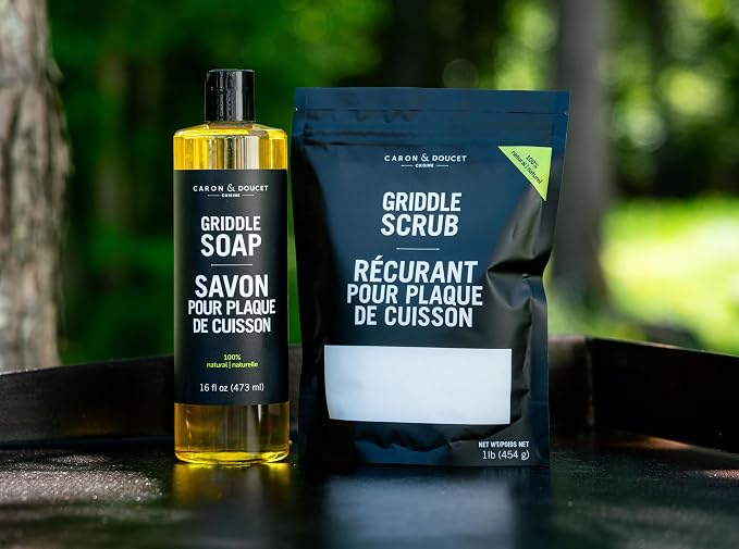 CARON & DOUCET - 100% Plant-Based Griddle Cleaning Soap and Salt Scrub Set: Best - Image 8