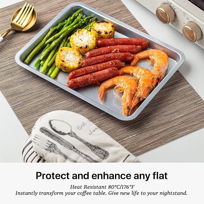 LEXMORE Placemats Set of 6 Vinyl/Plastic Woven Place Mats - Image 5
