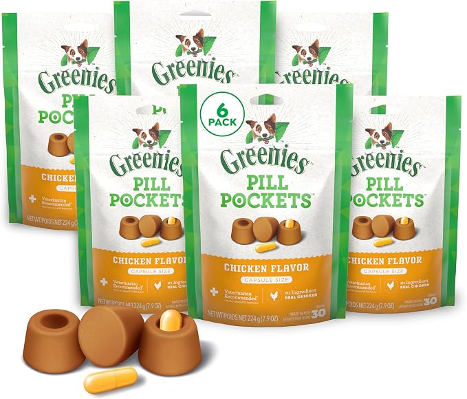 Greenies Pill Pockets for Dogs, Large Size Soft Dog Treats, Chicken Flavor by GREENIES