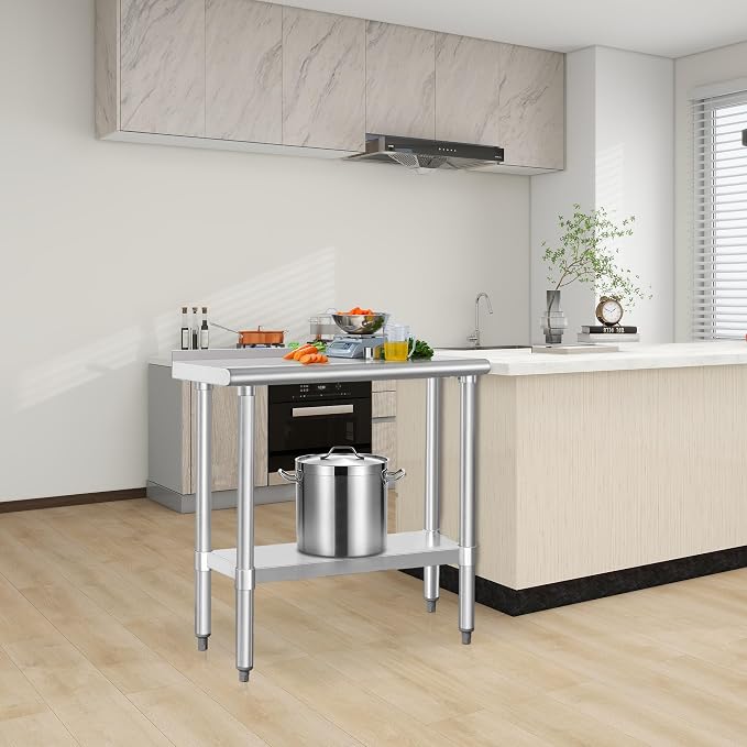HARDURA Stainless Steel Commercial Work Table Prep Work Metal Table 14×30 Inches - Image 6