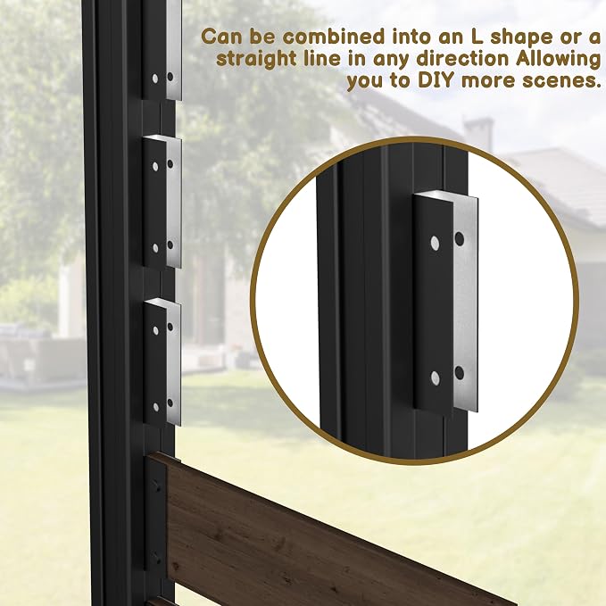 MUPATER 5FT×6.5FT No-Dig Wood Privacy Screen, Versatile Outdoor Screen - Image 4